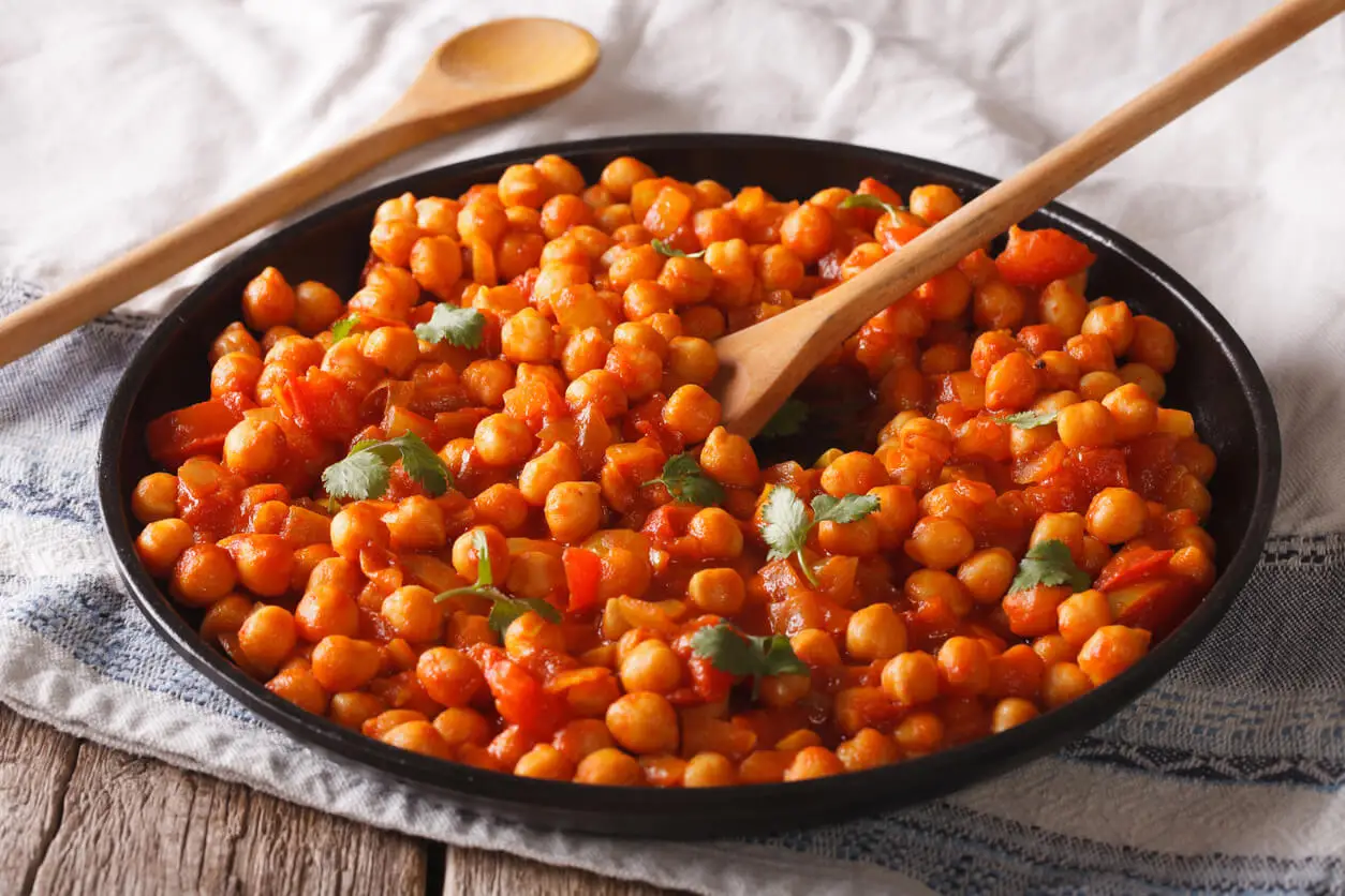Chana masala, un plato nutritivo de la gastronomía india.
