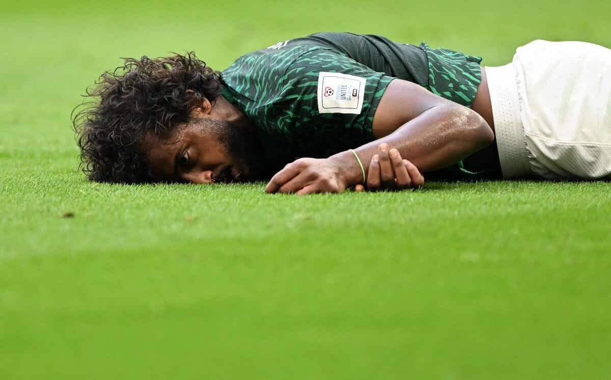 Al Shahrani blessé lors de la Coupe du monde au Qatar 2022.
