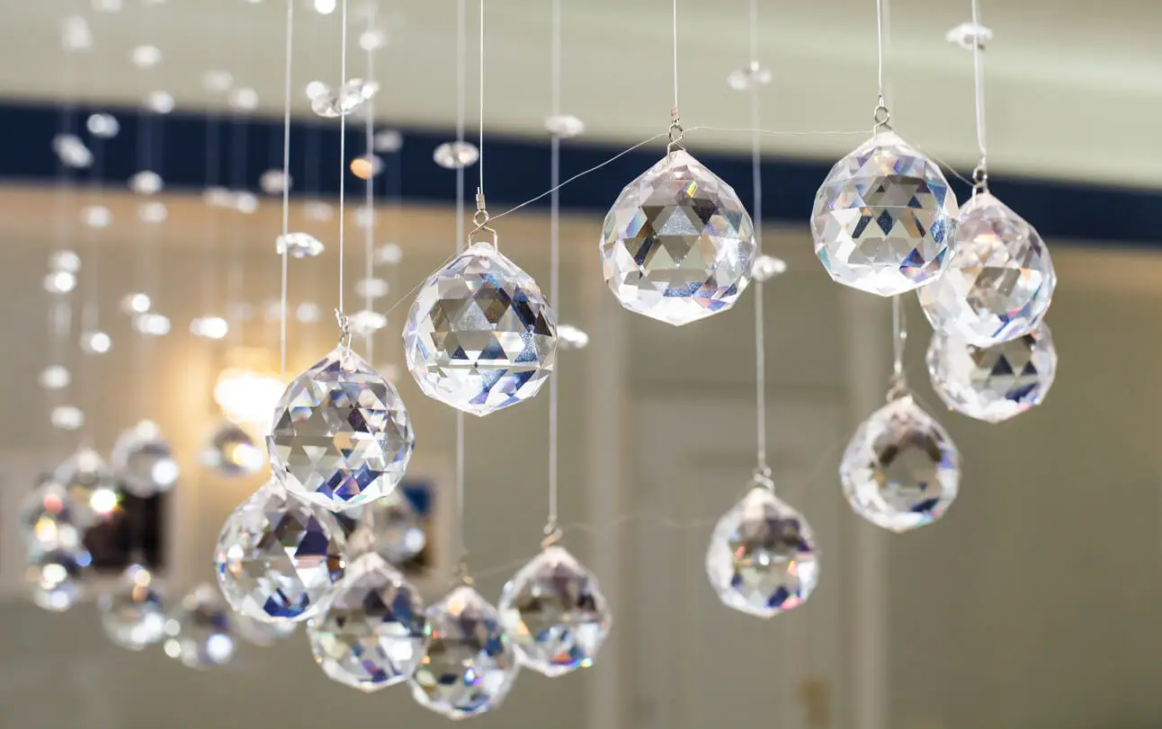Boules à facettes pour le feng shui.