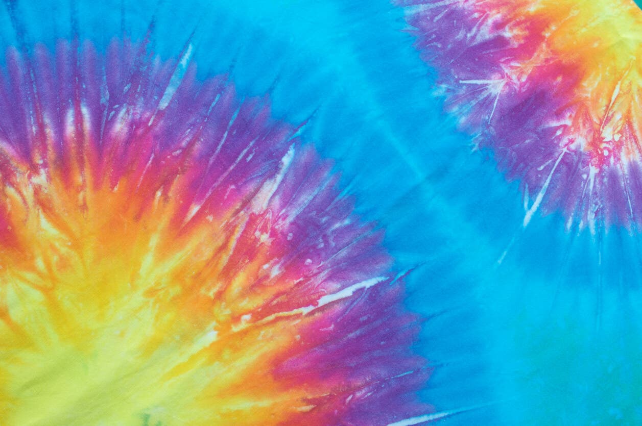 Diseño espiral de tye dye.