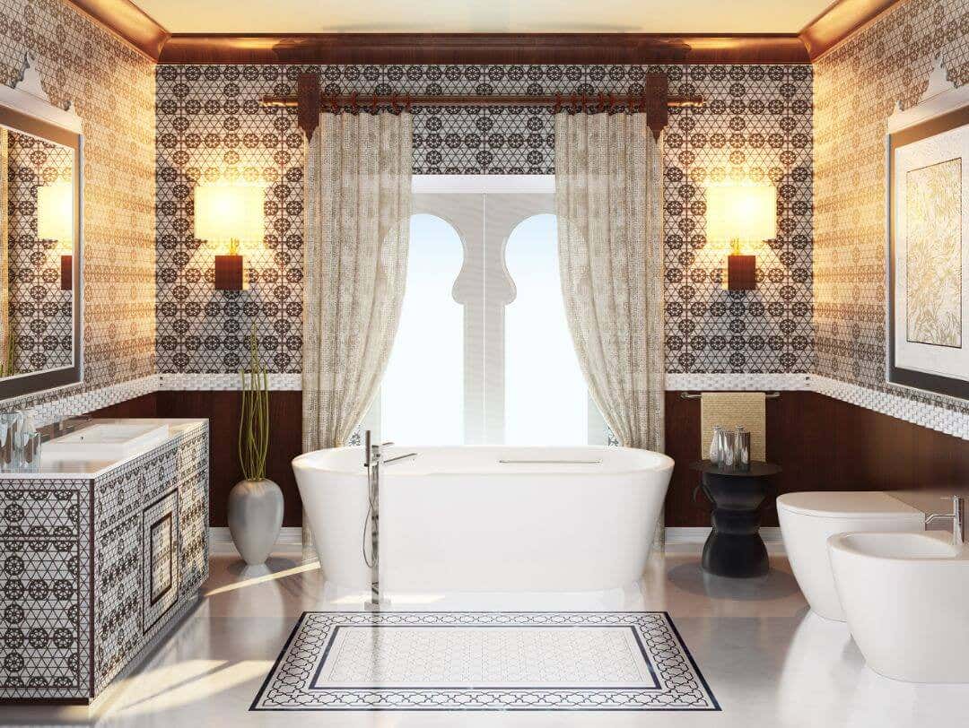 Baños modernos estilos árabes.