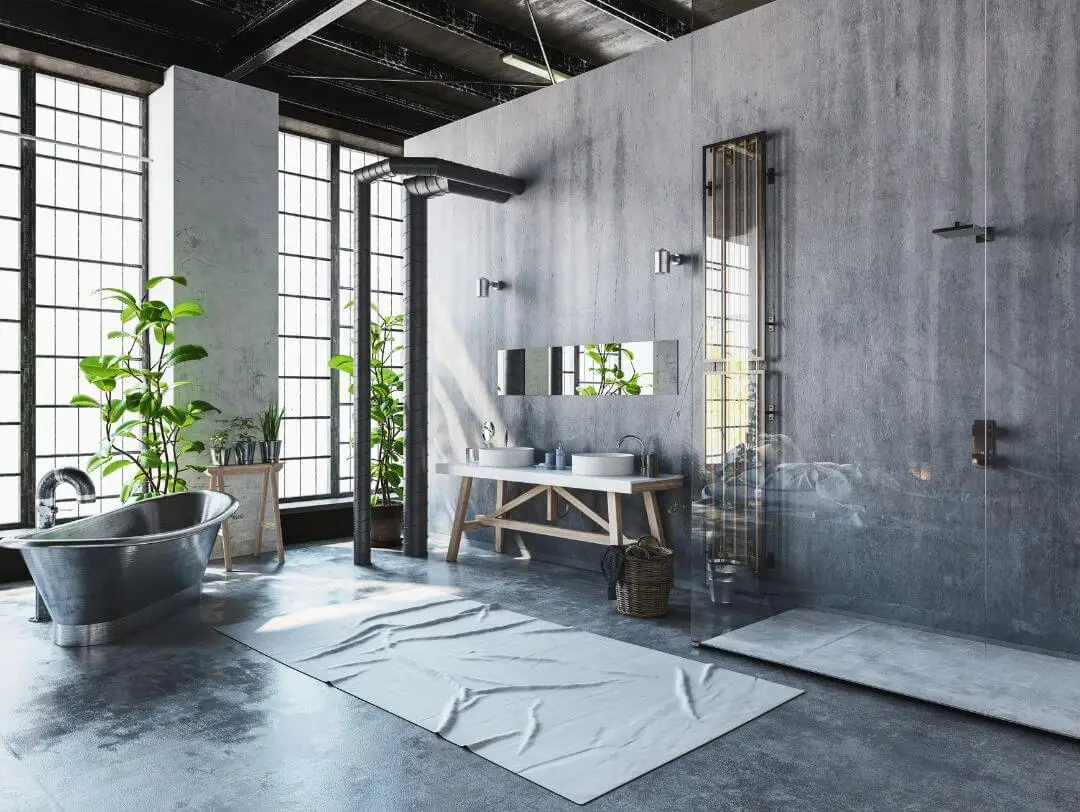 estilos de baños modernos industrial
