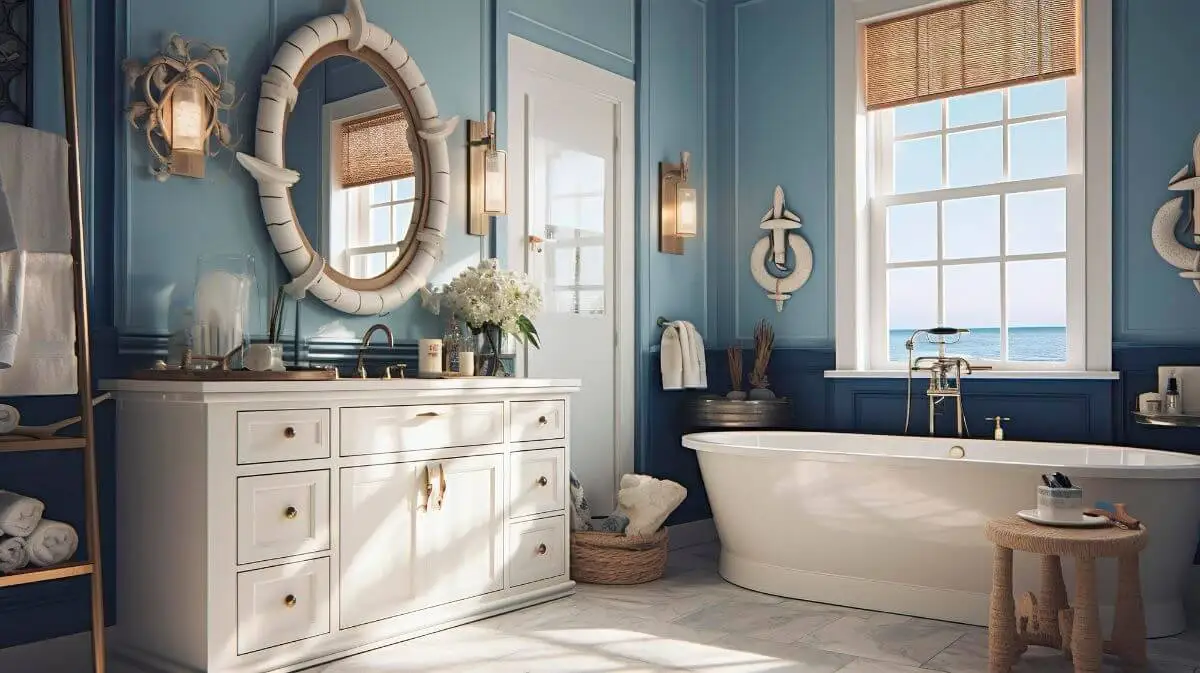 Baño estilo mediterráneo.
