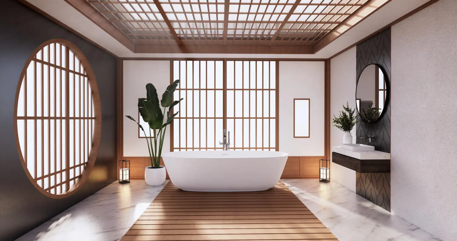 Baño estilo oriental.