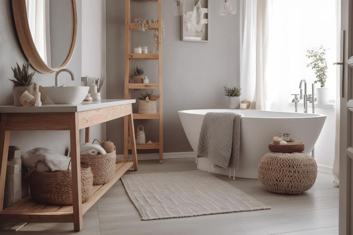 Baño estilo nórdico.