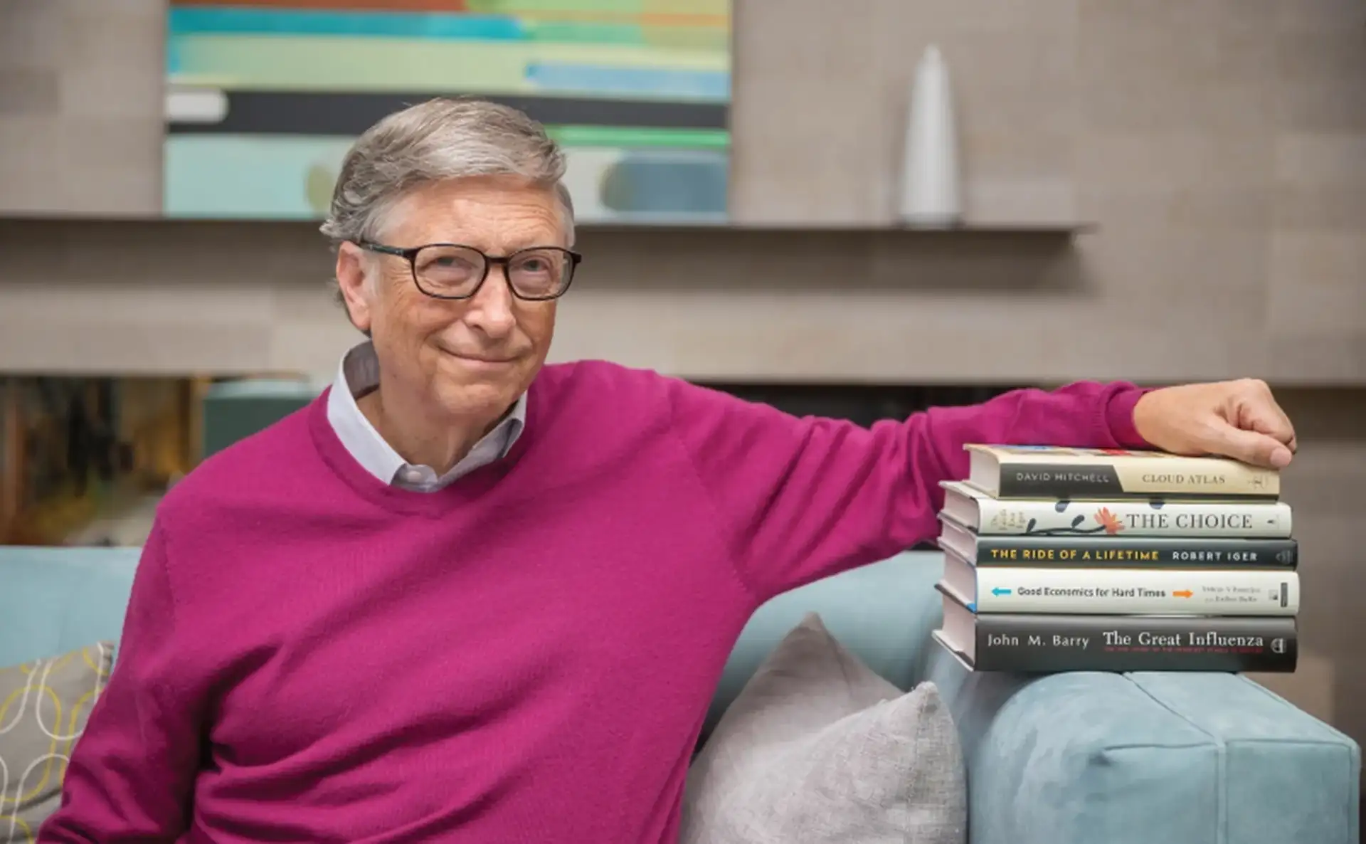 Bill Gates med bøger