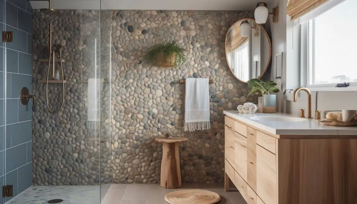 Baños modernos estilo kinfolk.