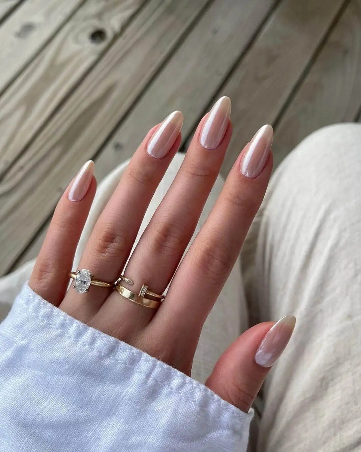 Glazed donut nails.