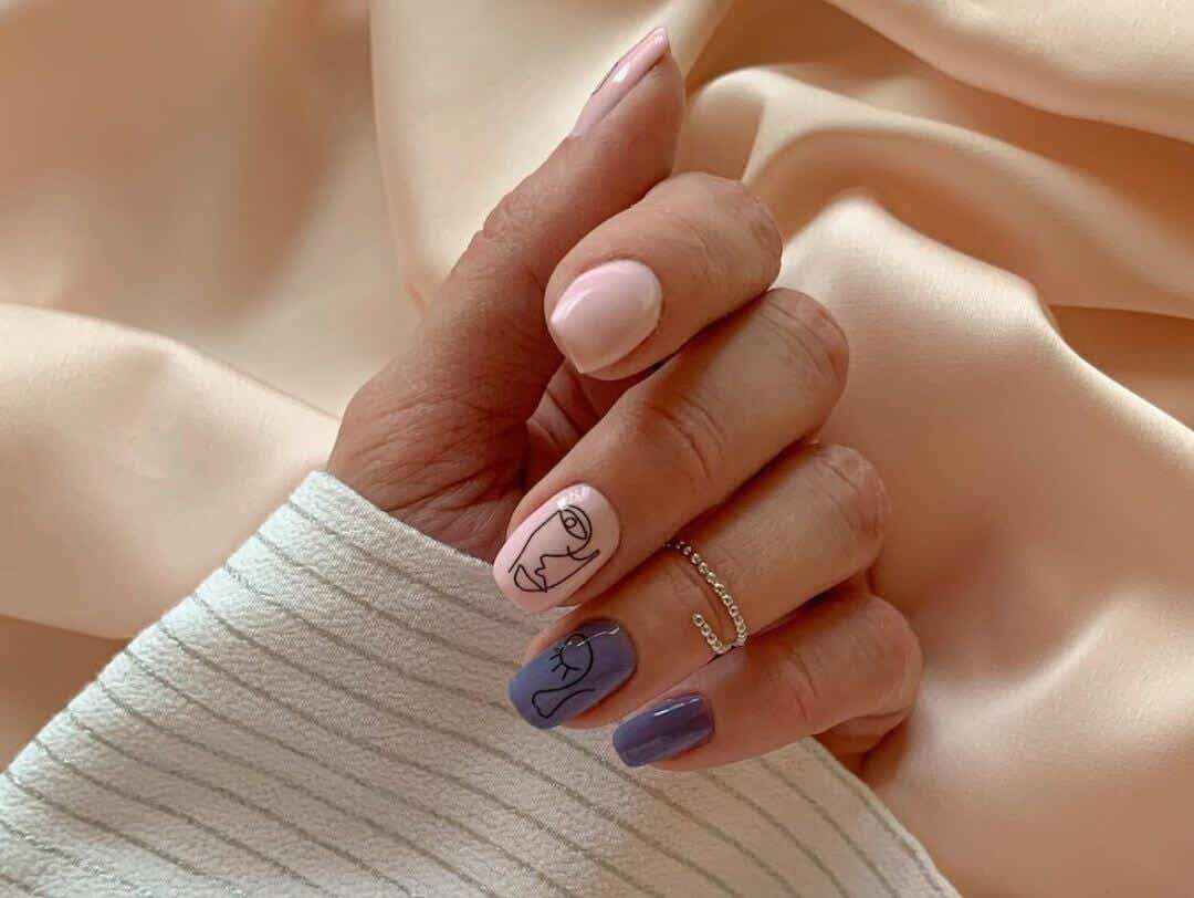 diseños de uñas aesthetic estilo picassiano