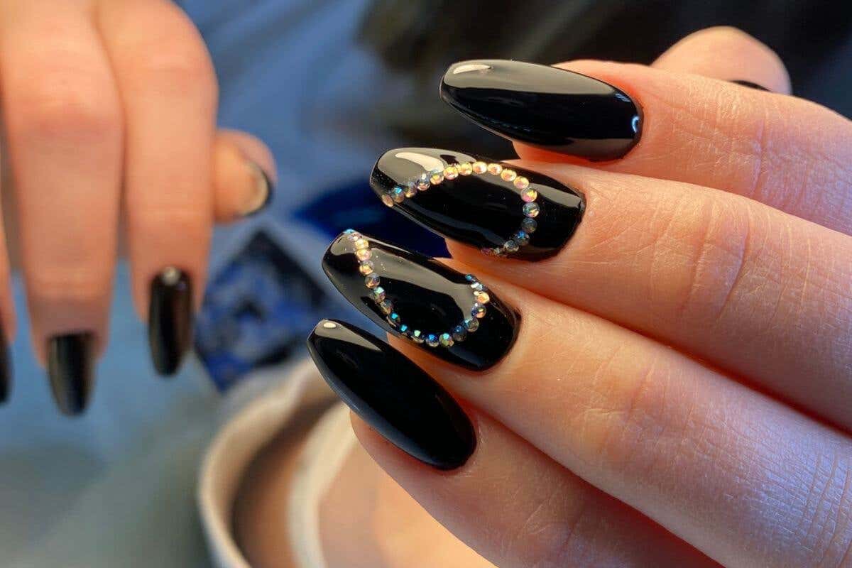 Black nails.
