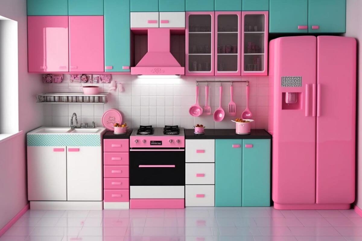 Barbie gibi mutfak dekorasyonu