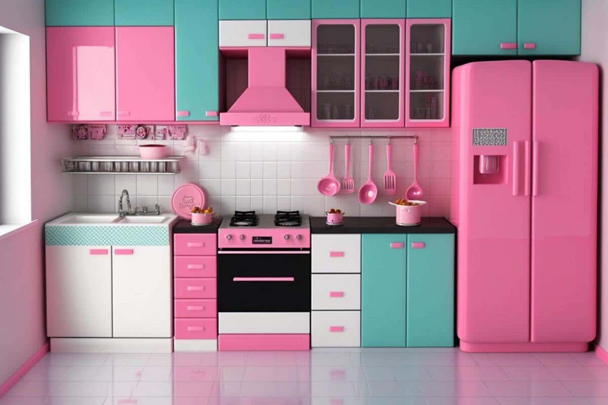 Kitchen decor like Barbie