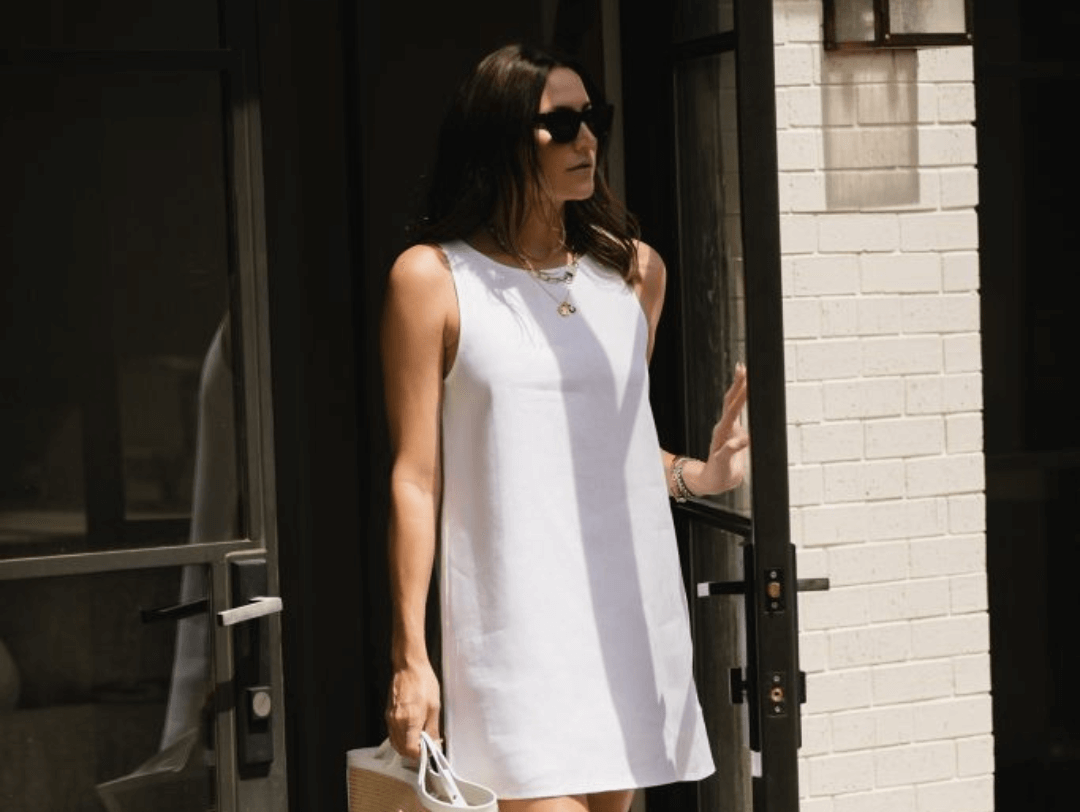 Vestido de lino old money.