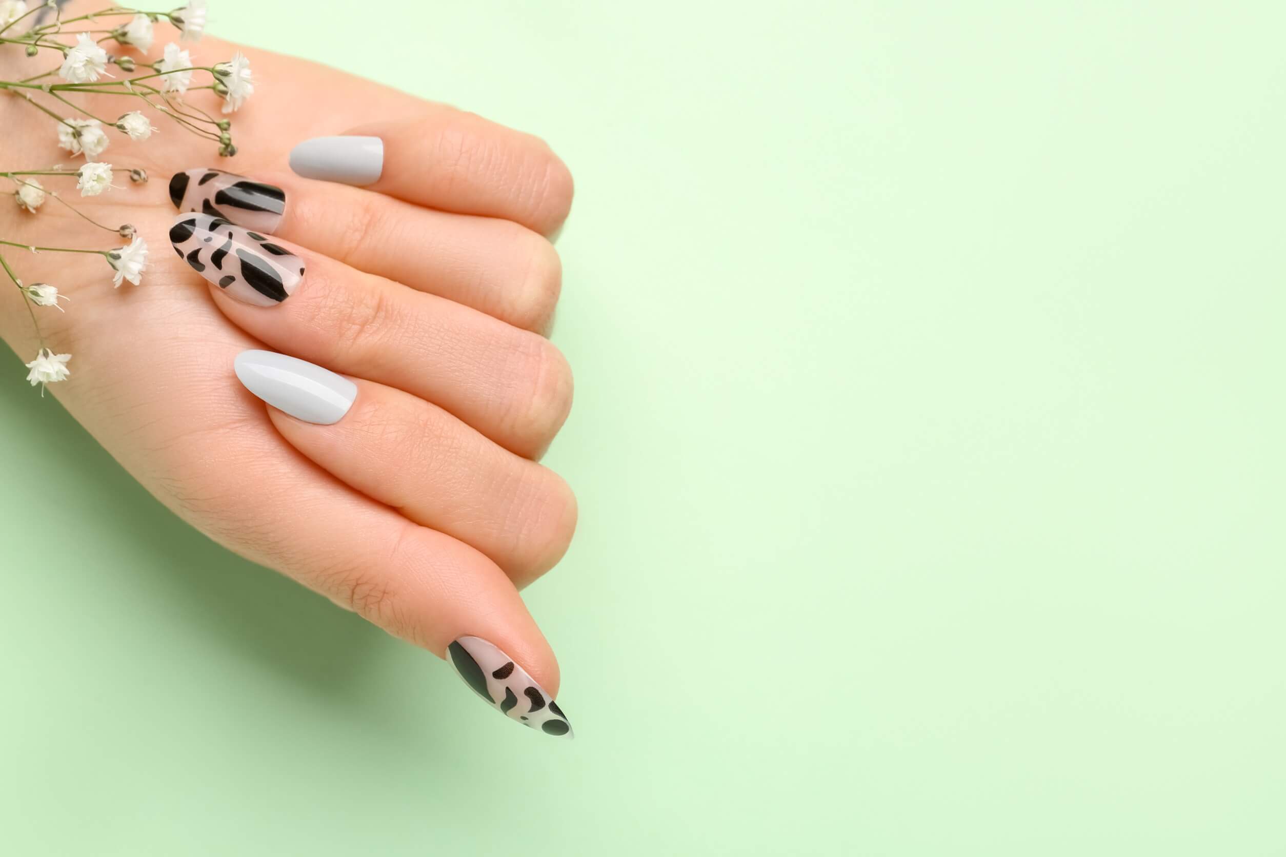 Diseños de tres uñas de animal print