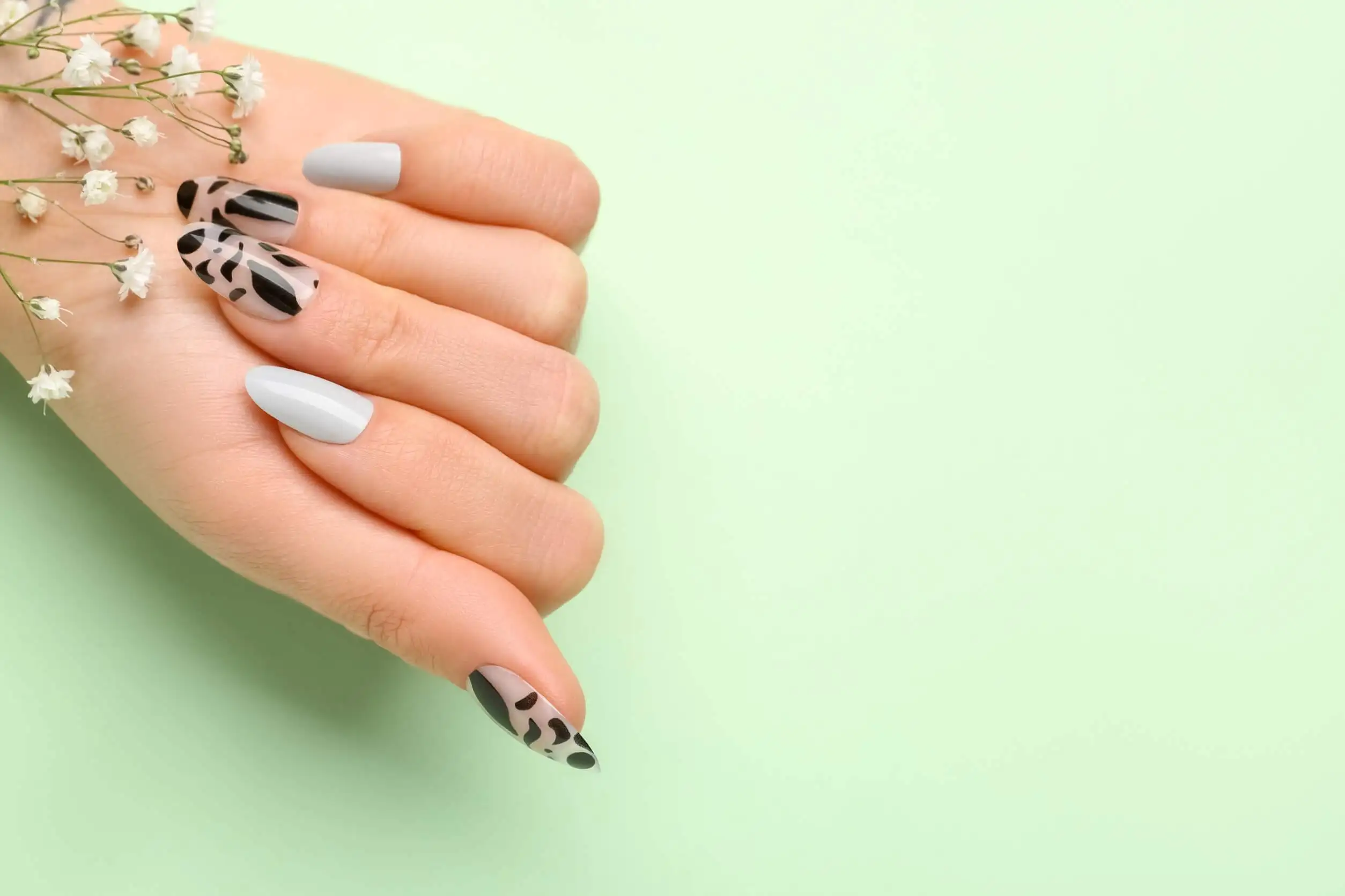 Diseños de tres uñas de animal print