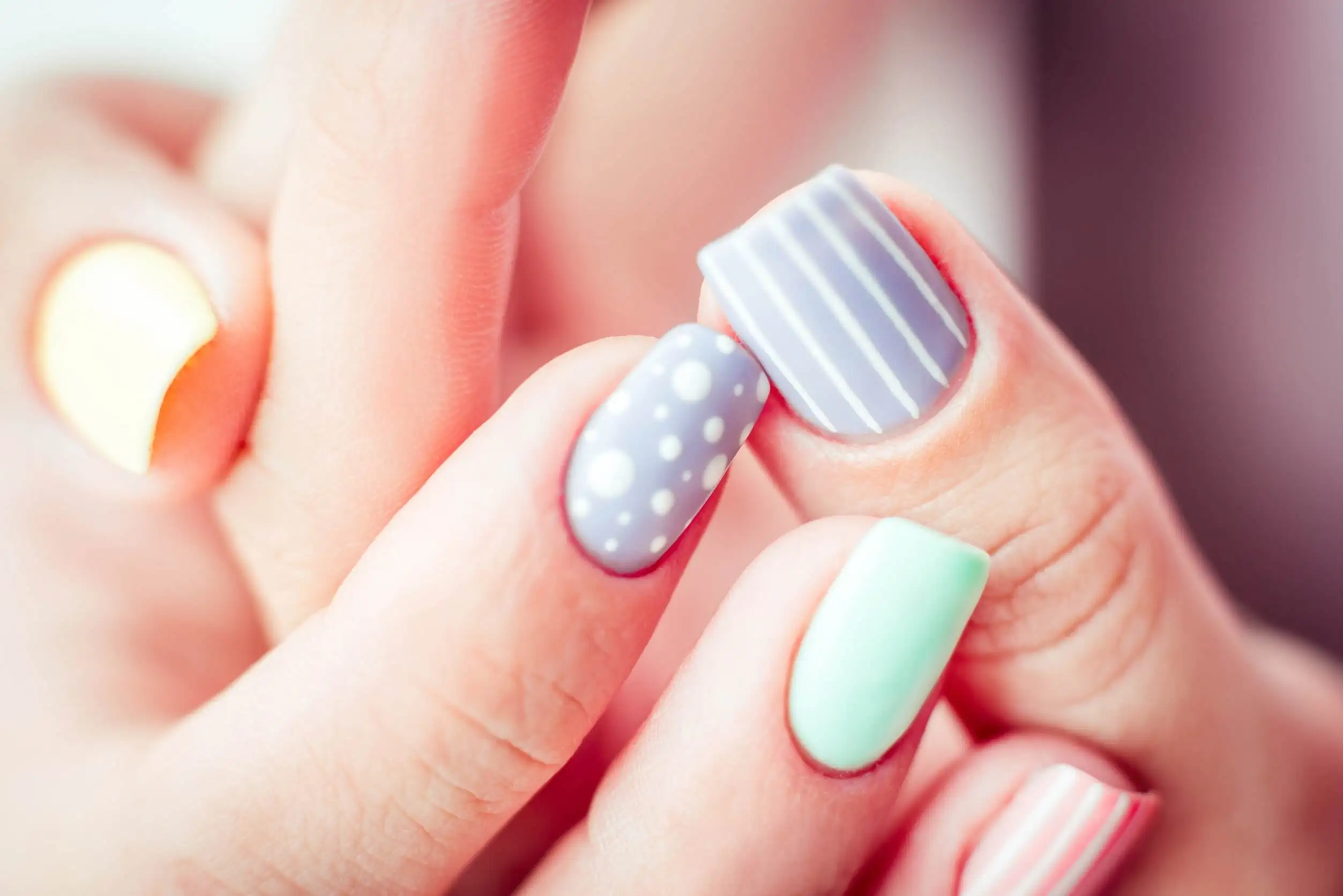Manicura rainbow