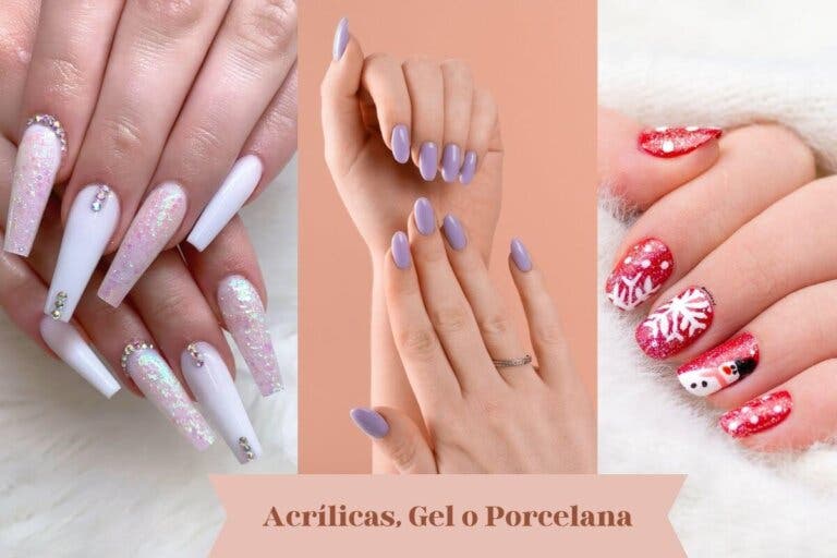 Uñas acrílicas, gel o porcelana, ¿cuál es mejor?