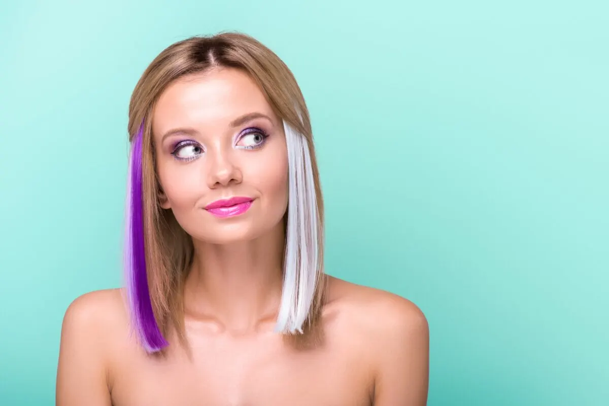 Long bob com alguns fios