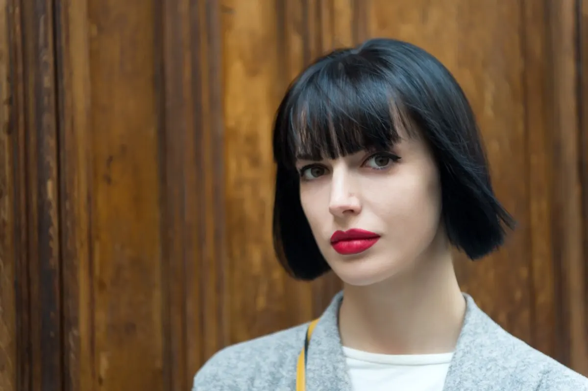 Corte bob con flequillo para este otoño