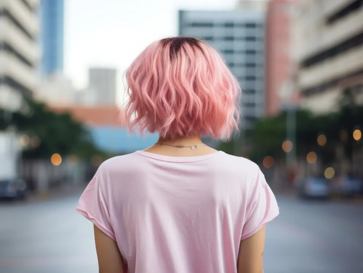 Corte bob en tono rosa para el otoño