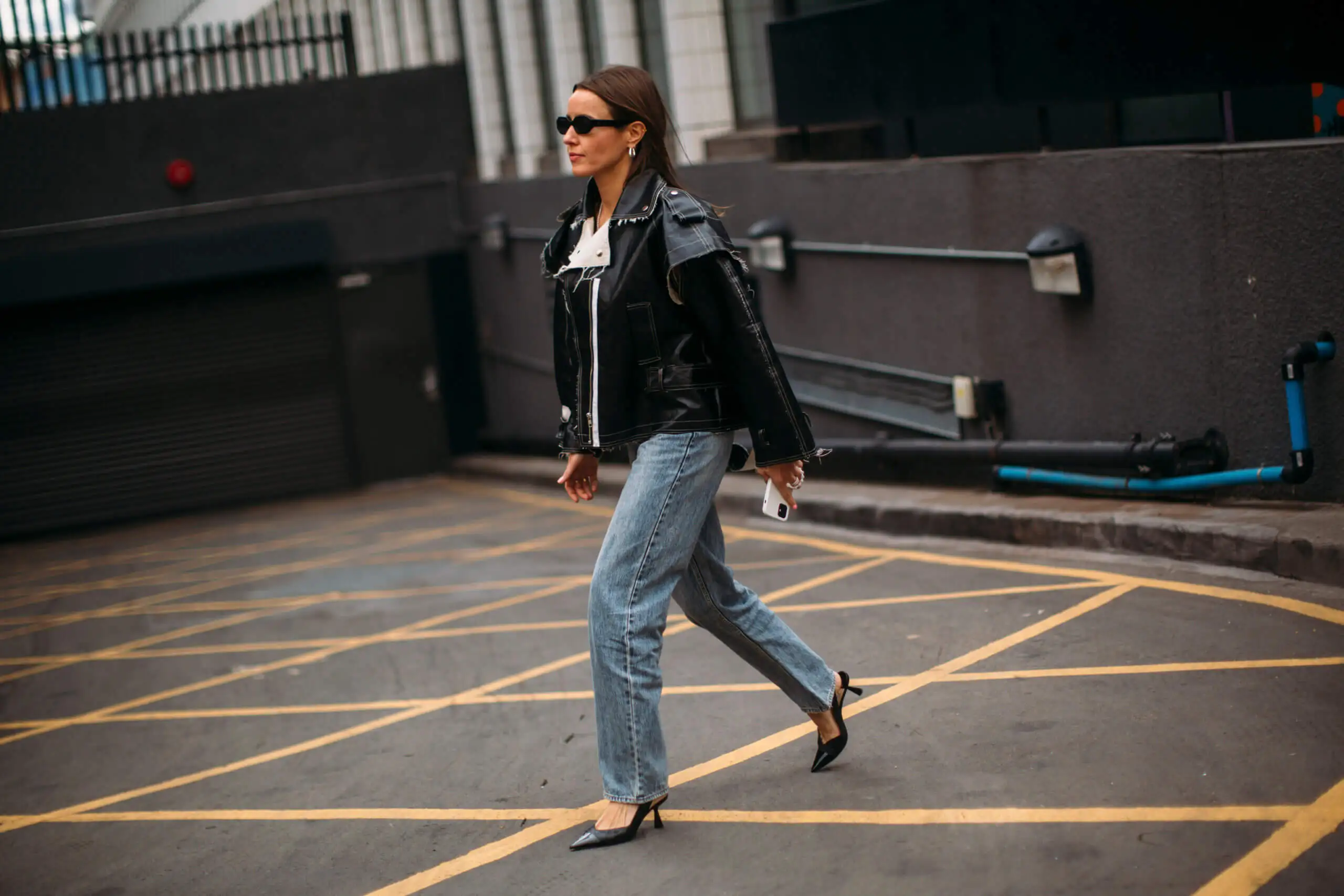 Jeans bootcut con chaqueta