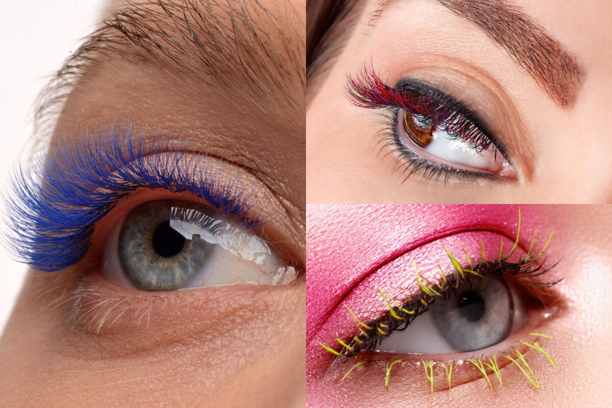 Colored eyelashes: the bold trend you should try