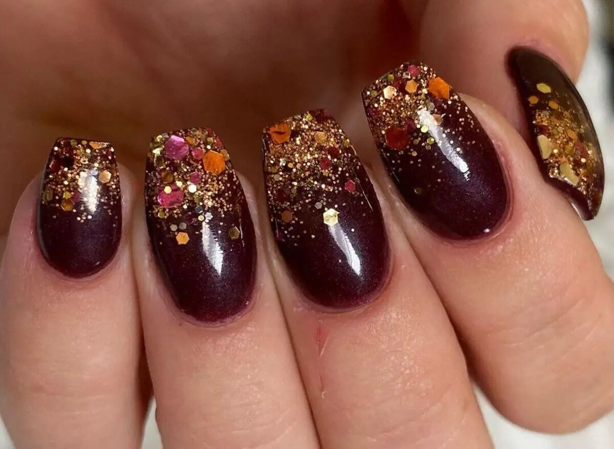 Degradado con brillo y glitter
