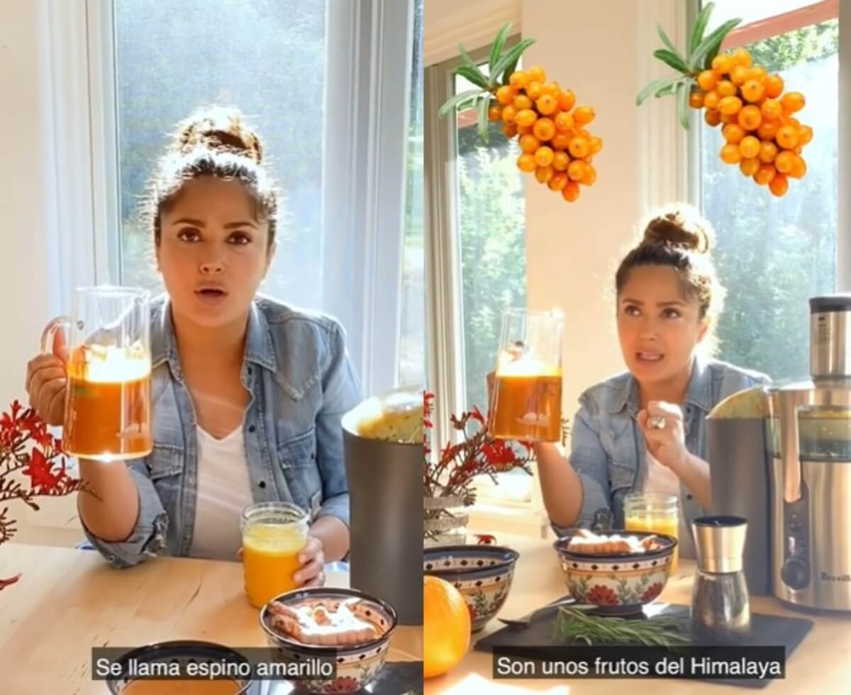 El secreto para el jugo detox de Salma Hayek.