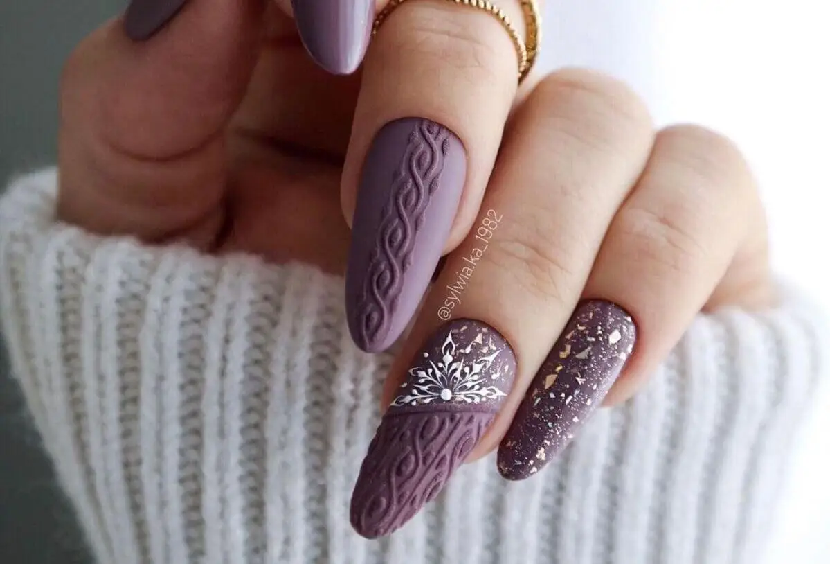 Uñas suéter para otoño