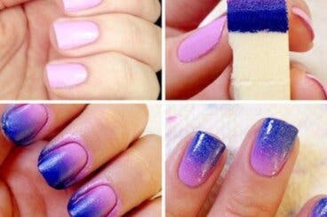 ¡Aprende a hacer la técnica del degradado en tus uñas usando solo una esponja!