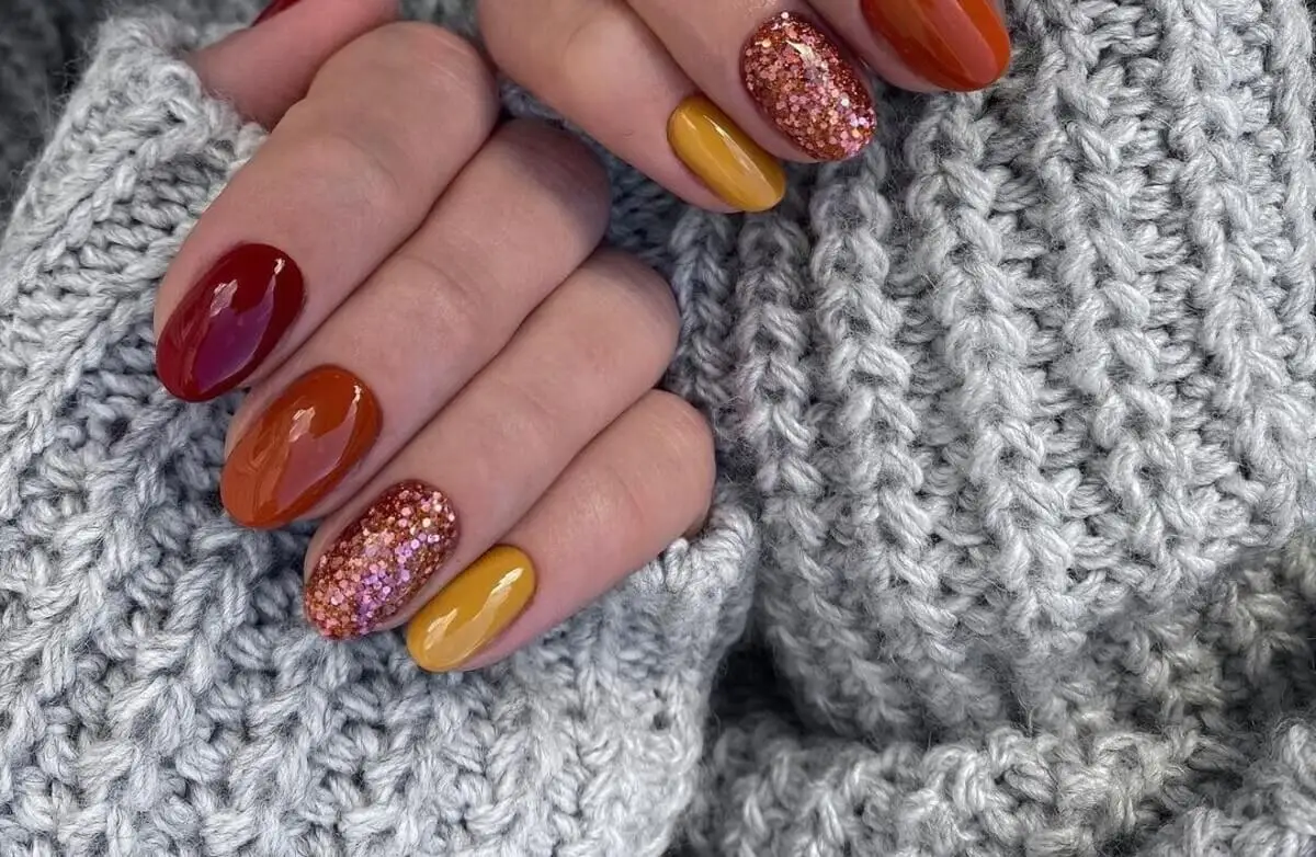 Uñas de gel y glitter