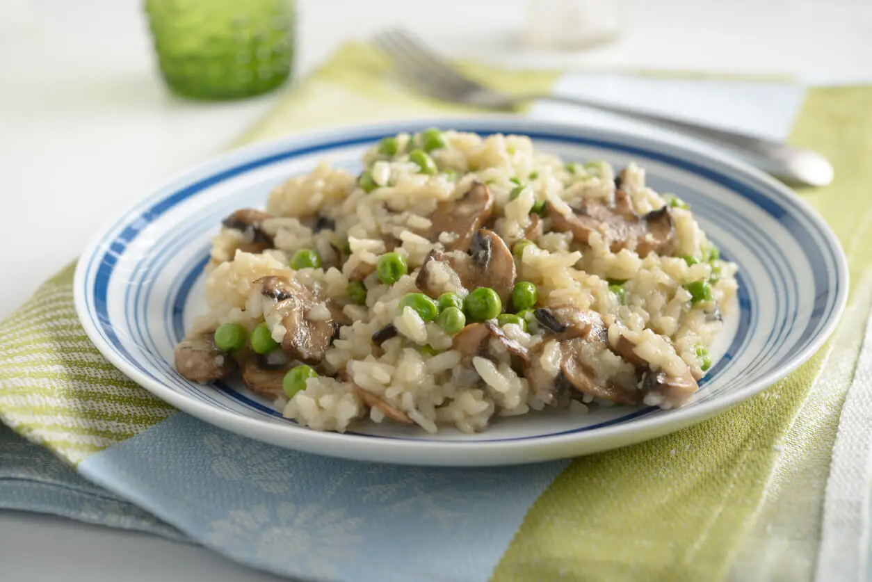 Risotto de shiitake.