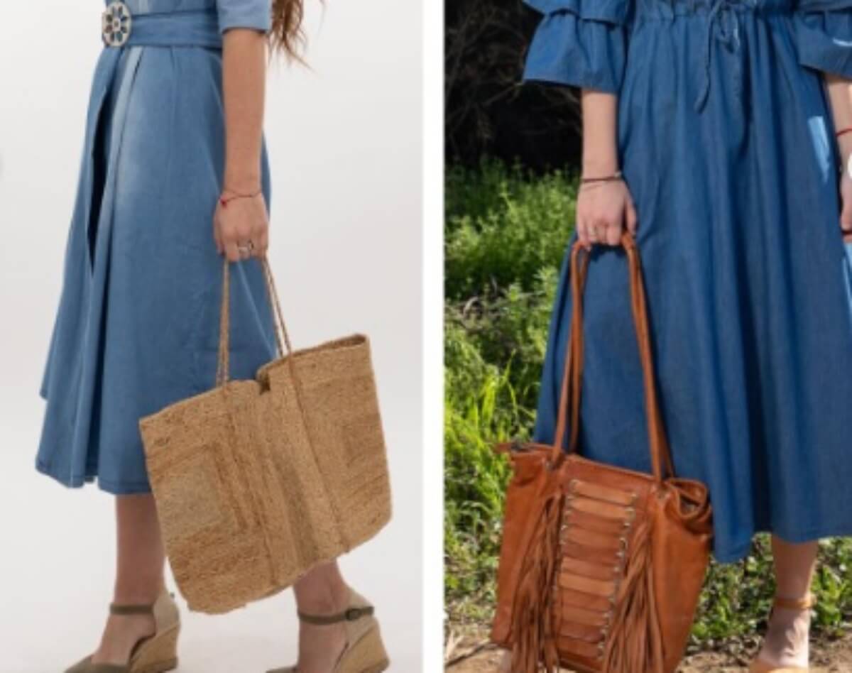 Vestido midi denim