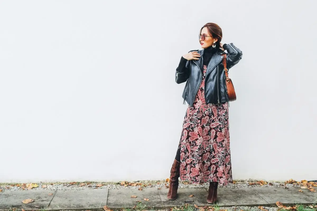 vestido midi rockero
