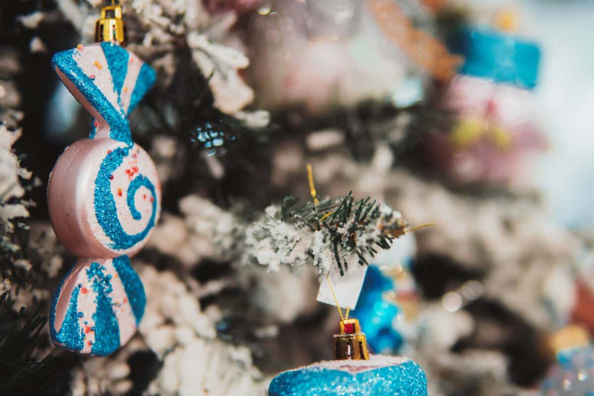 Decoración estilo candy árbol de Navidad