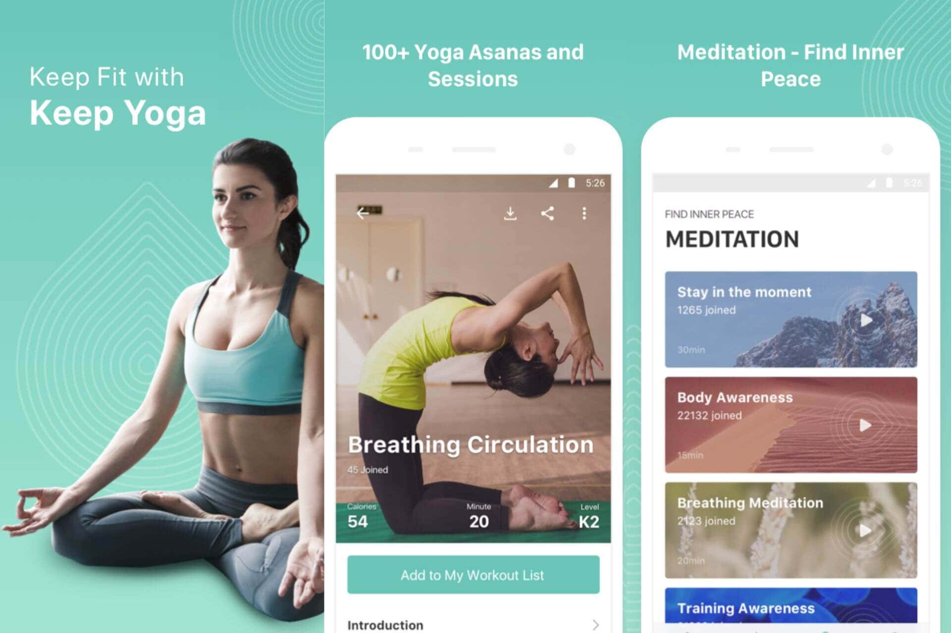 Keep Yoga. Apps de yoga para principiantes. 