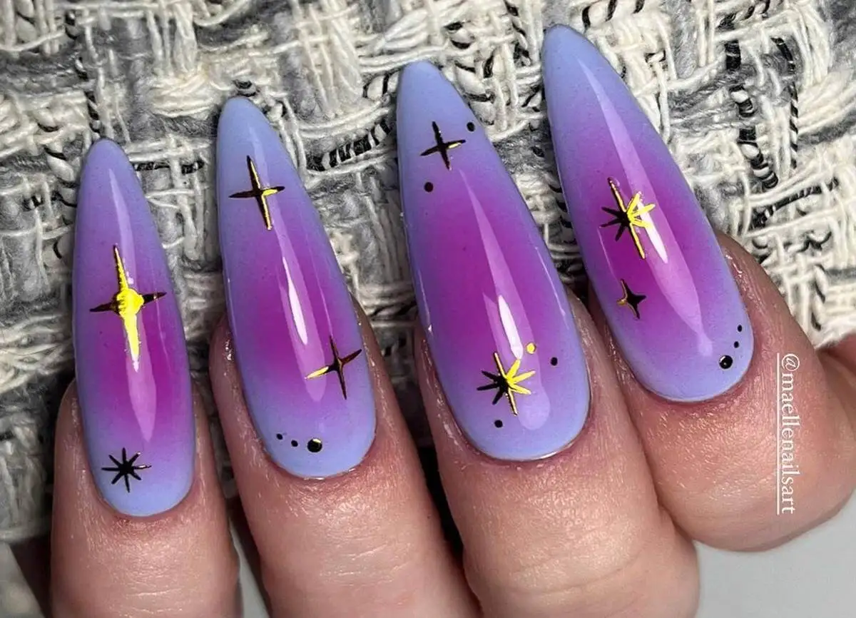 uñas navidad lavender