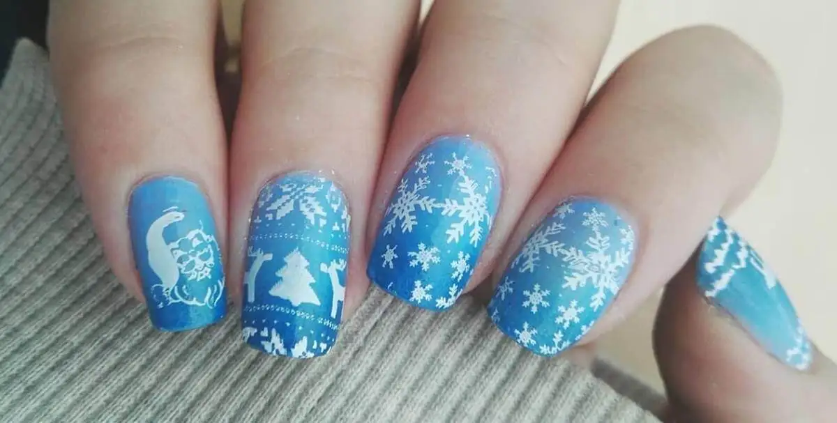 uñas cristales de nieve