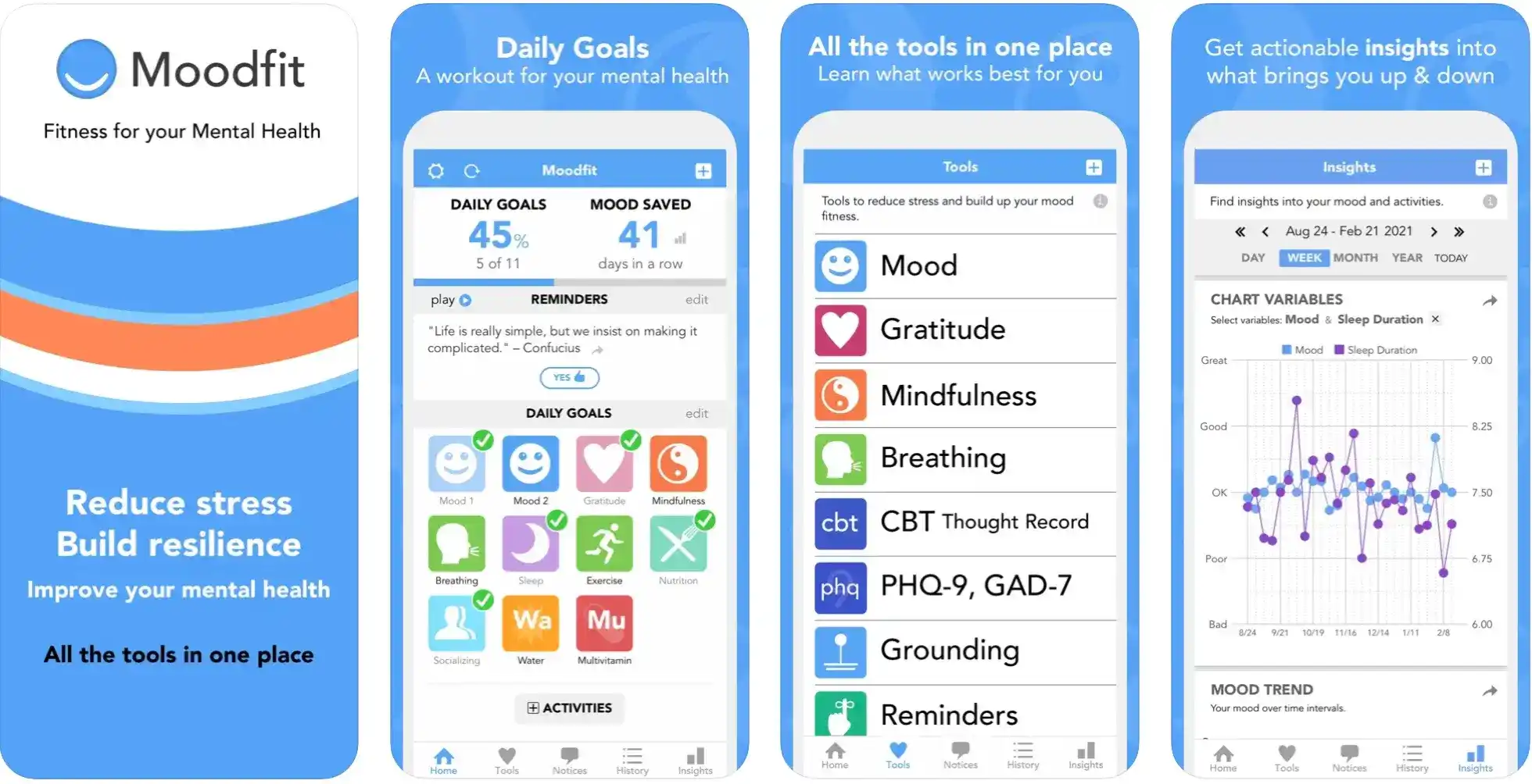Aplicación moodfit.