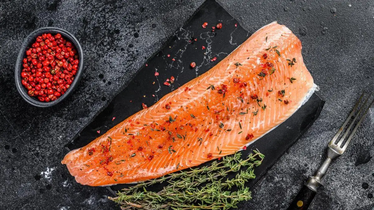 Plato de salmón.
