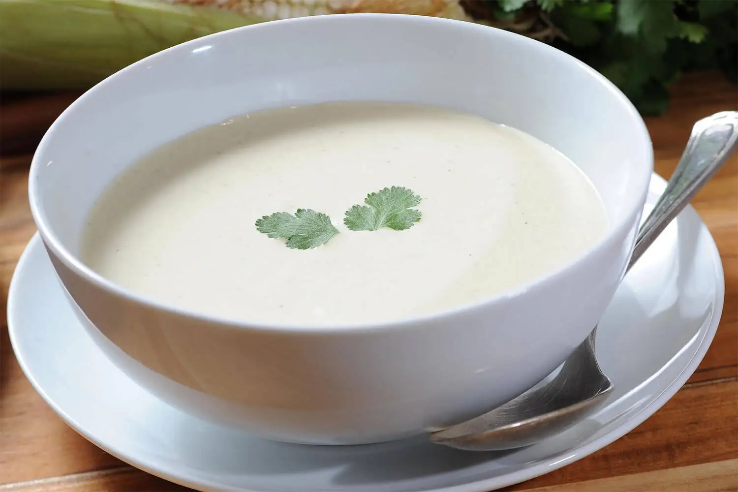 Salsa velouté en un tazón. Salsas madres.
