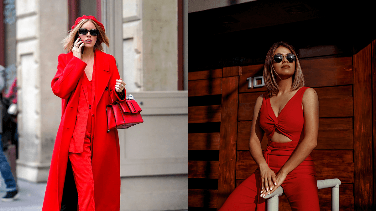 Atuendos en color rojo.