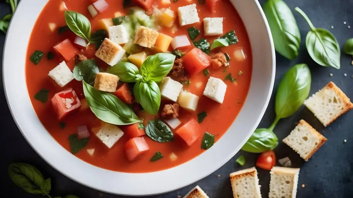 Gazpacho con pan duro