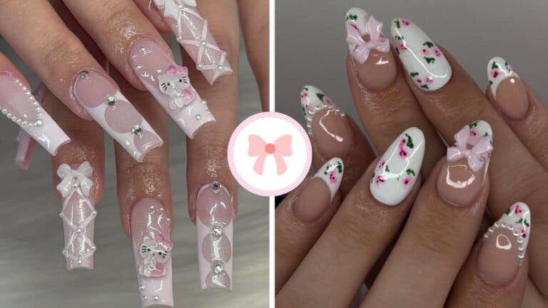 Los 20 diseños de uñas «coquette» que son tendencia en 2024