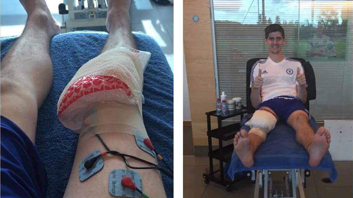 Lesión de Courtois en 2015 en el Chelsea