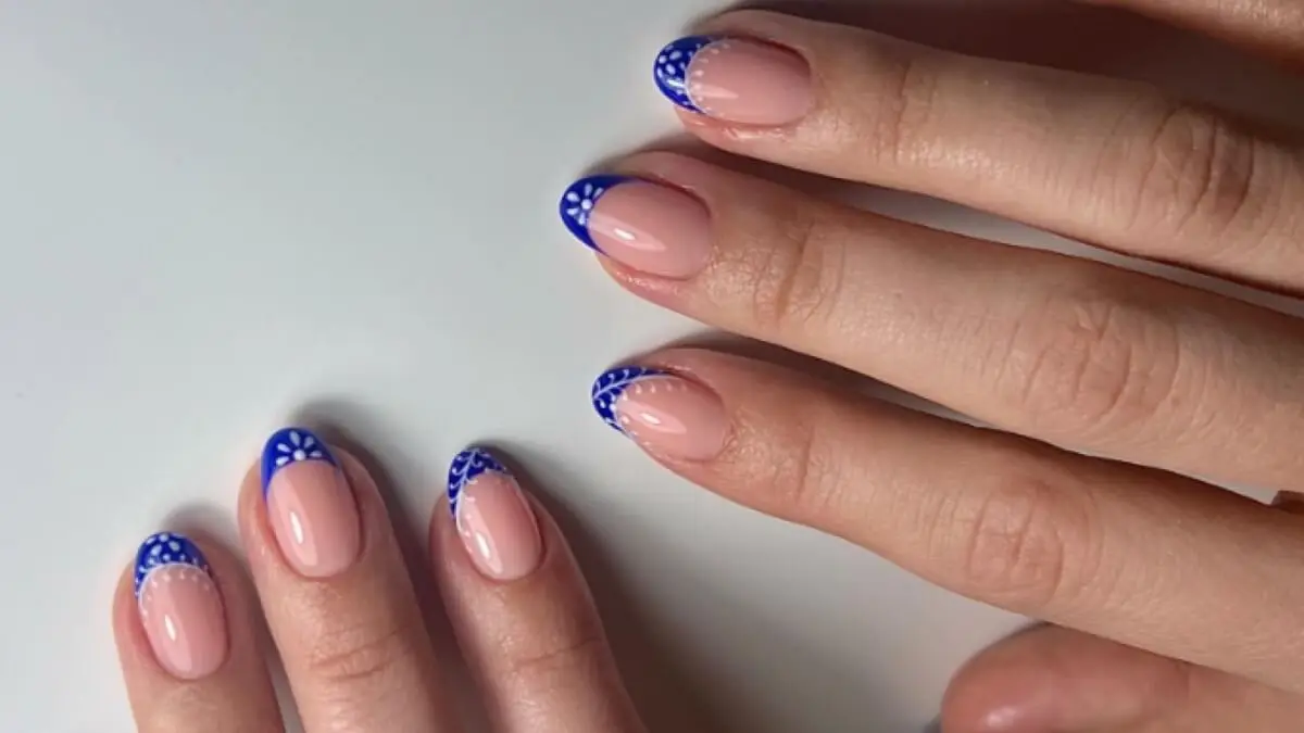 Uñas francesas con jazz