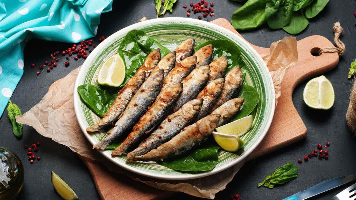 Plato con sardinas