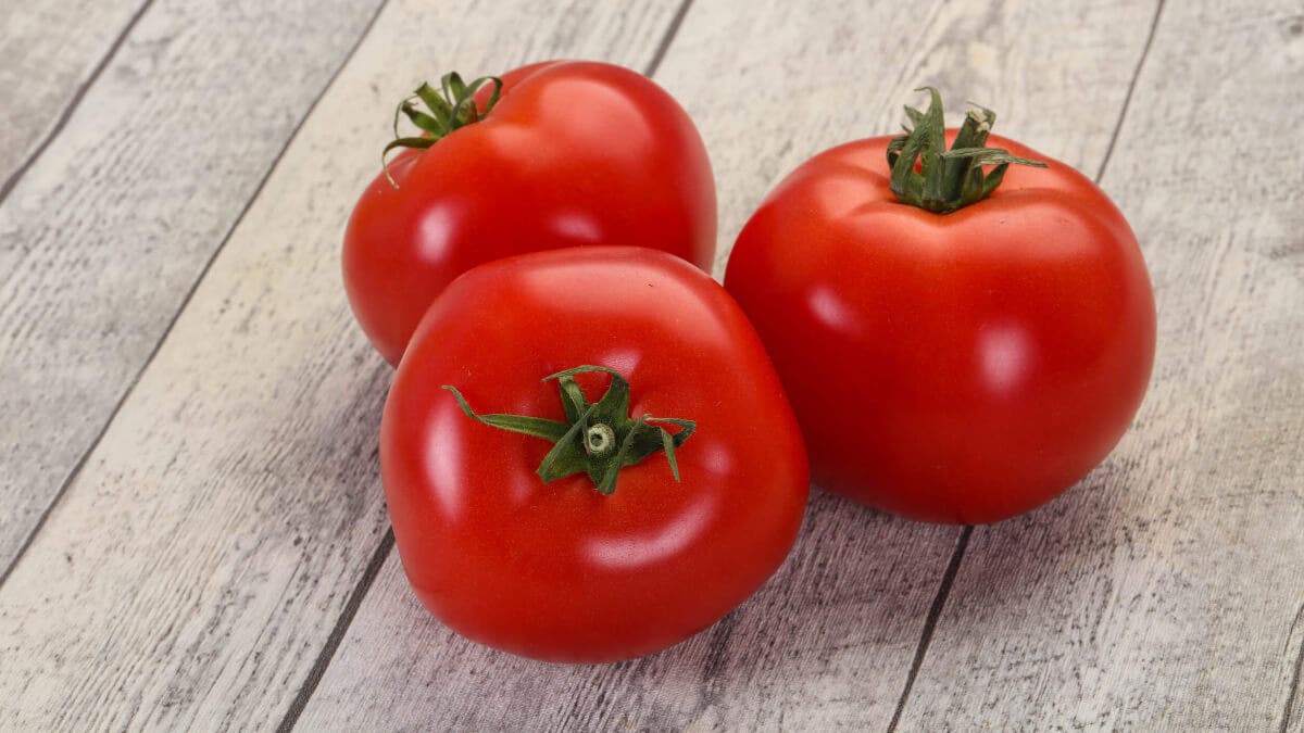 Tomates sur une table