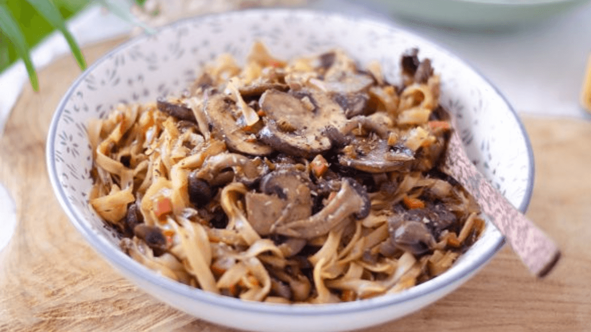 Salsa de setas con pasta