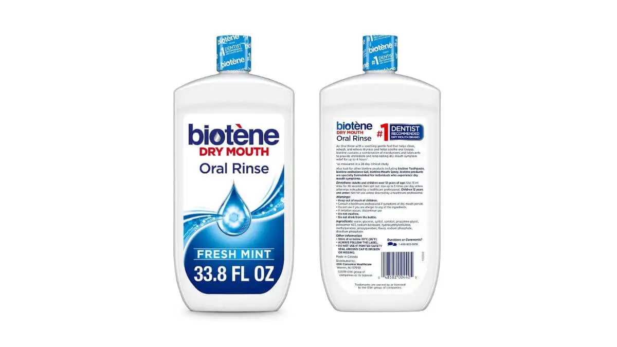 Enjuague bucal Biotène Dry Mouth.